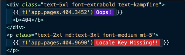 Missing key indicator
